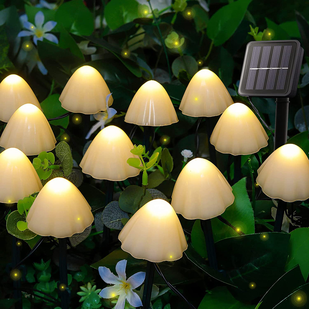 Avilo 10 Piece Solar Mushroom Garden Stake Light Image 3
