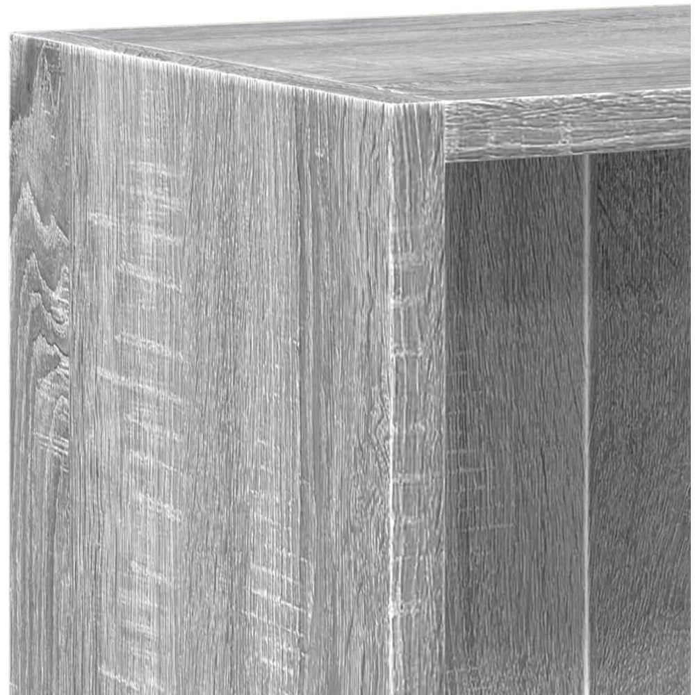 vidaXL 2 Shelf Grey Sonoma Bookcase Image 7