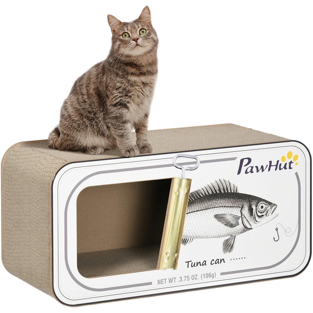 PawHut Cat Scratching Board with Catnip Image 1