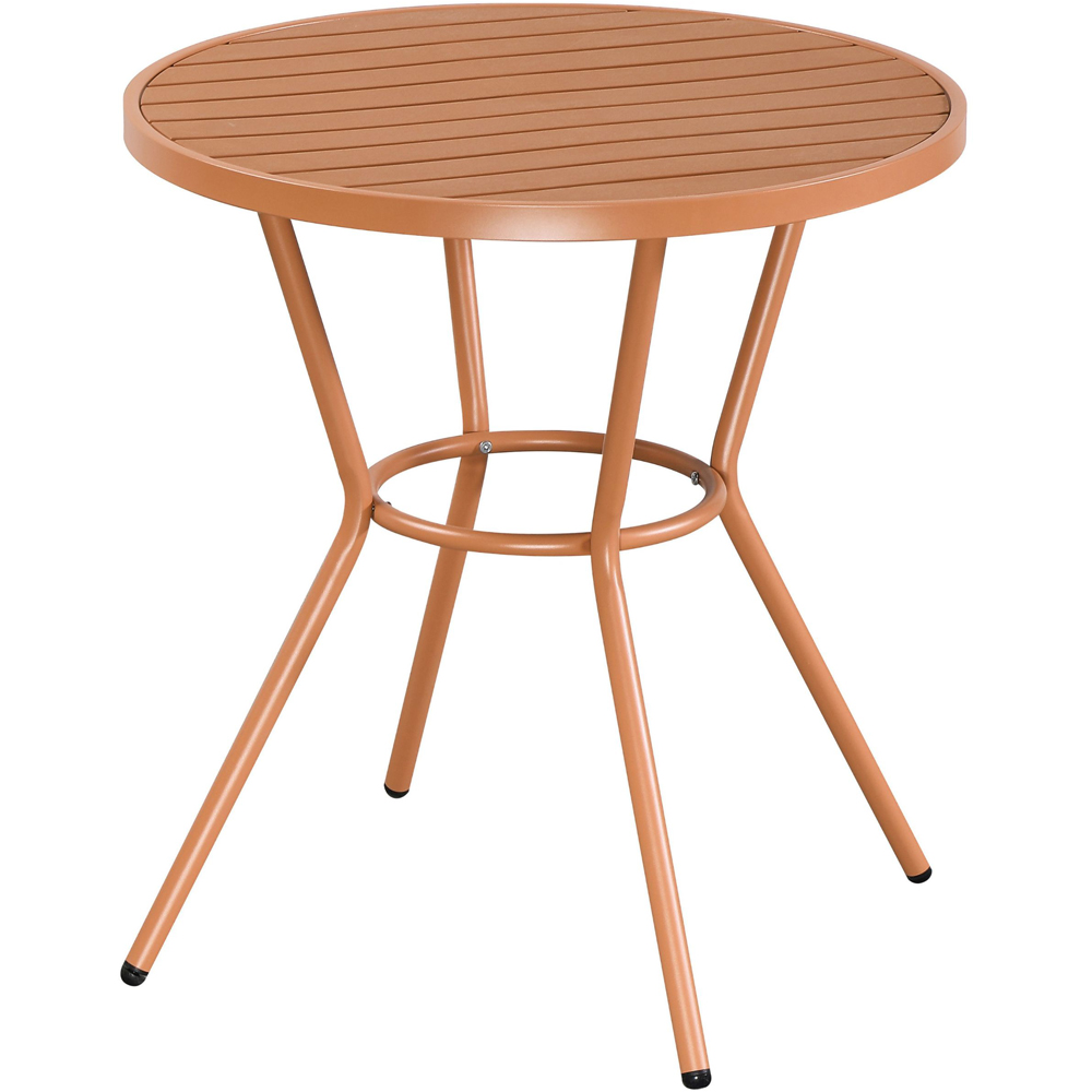 Core Products 2 Seater Terracotta Sunray Design Round Plastic Table Garden Bistro Set Image 4