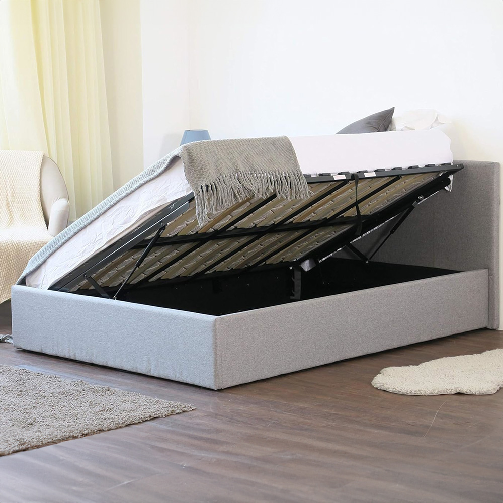 Home Treats Small Double Grey Ottoman Bed Image 5