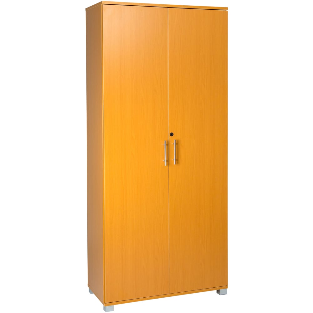 MMT Furniture Designs 2 Door Beech Wooden Lockable Filing Cabinet Image 2