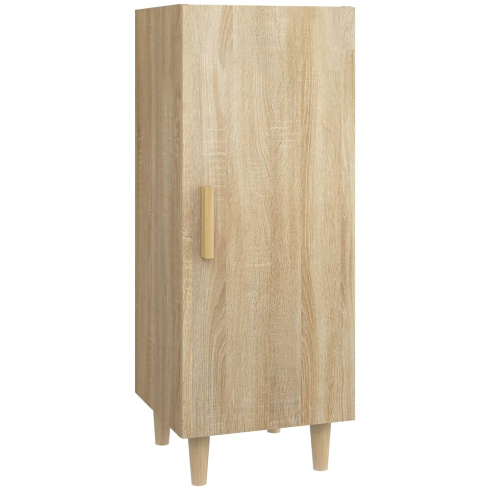 vidaXL Single Door Sonoma Oak Sideboard with Wooden Legs Image 2