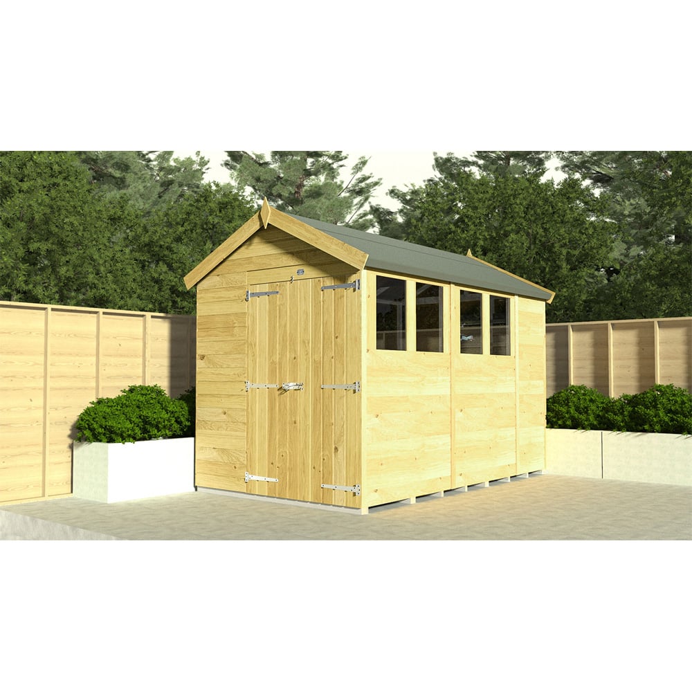DIY Sheds 7 x 19ft Tongue and Groove Timber Apex Garden Shed Image 2