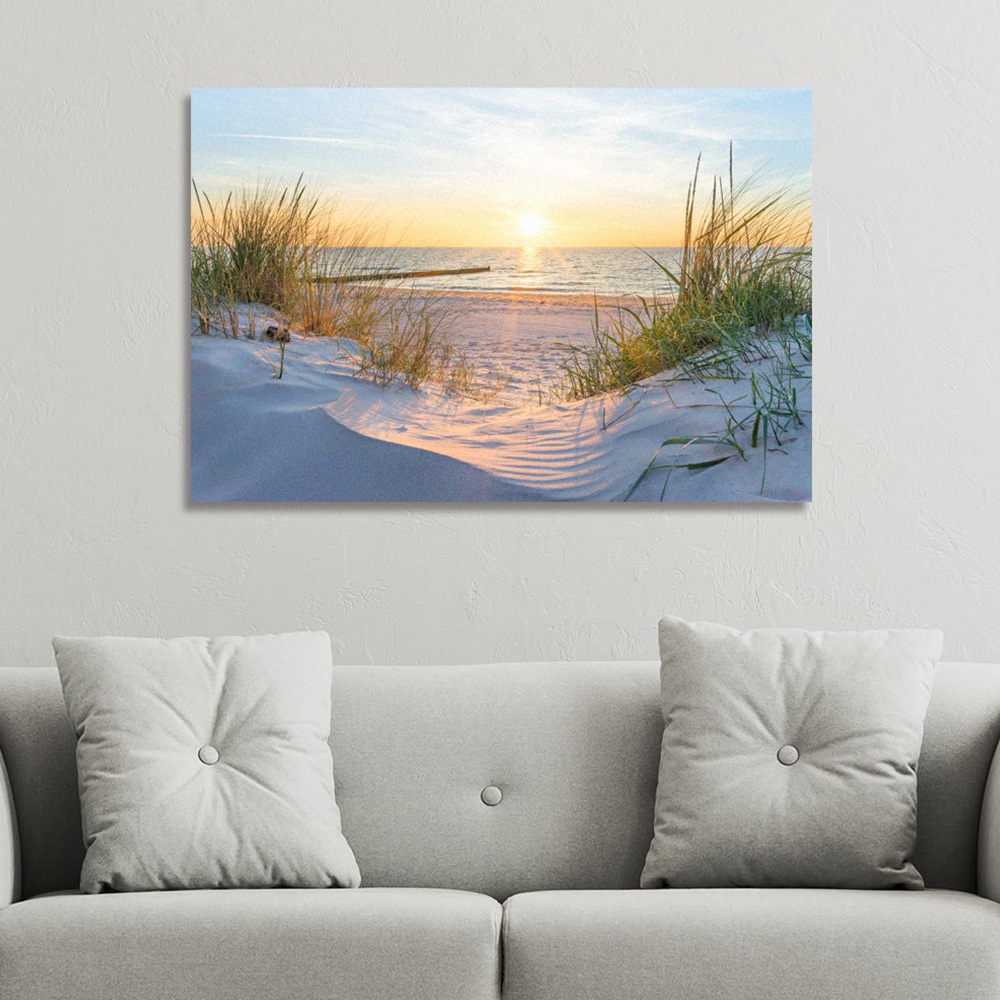 Benjamin Tate Design Print 36 Sunset at the Baltic Sea Beach Canvas 91 x 61cm Image 3