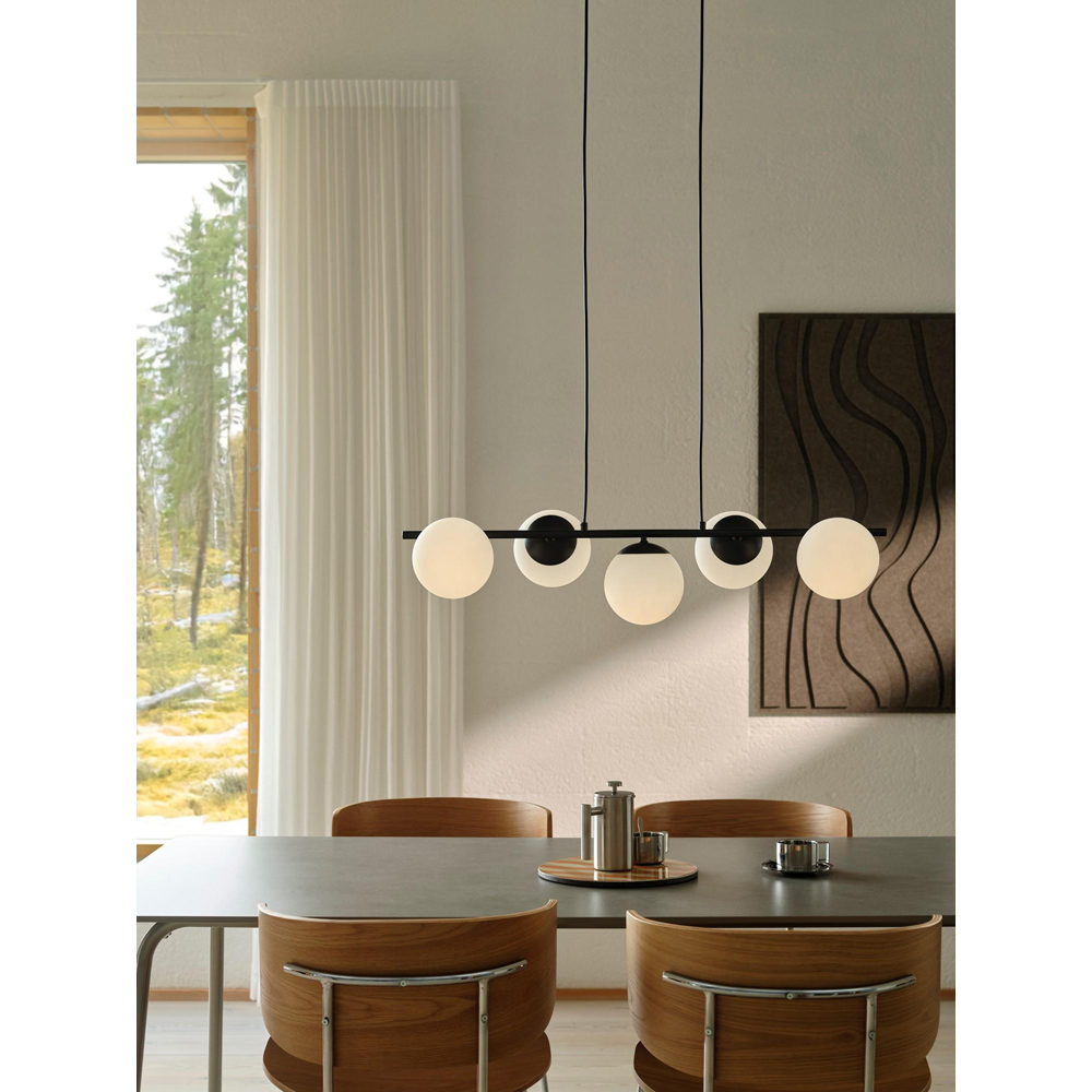 Nordlux Lilly 5-Spot Black Pendant Light Image 2