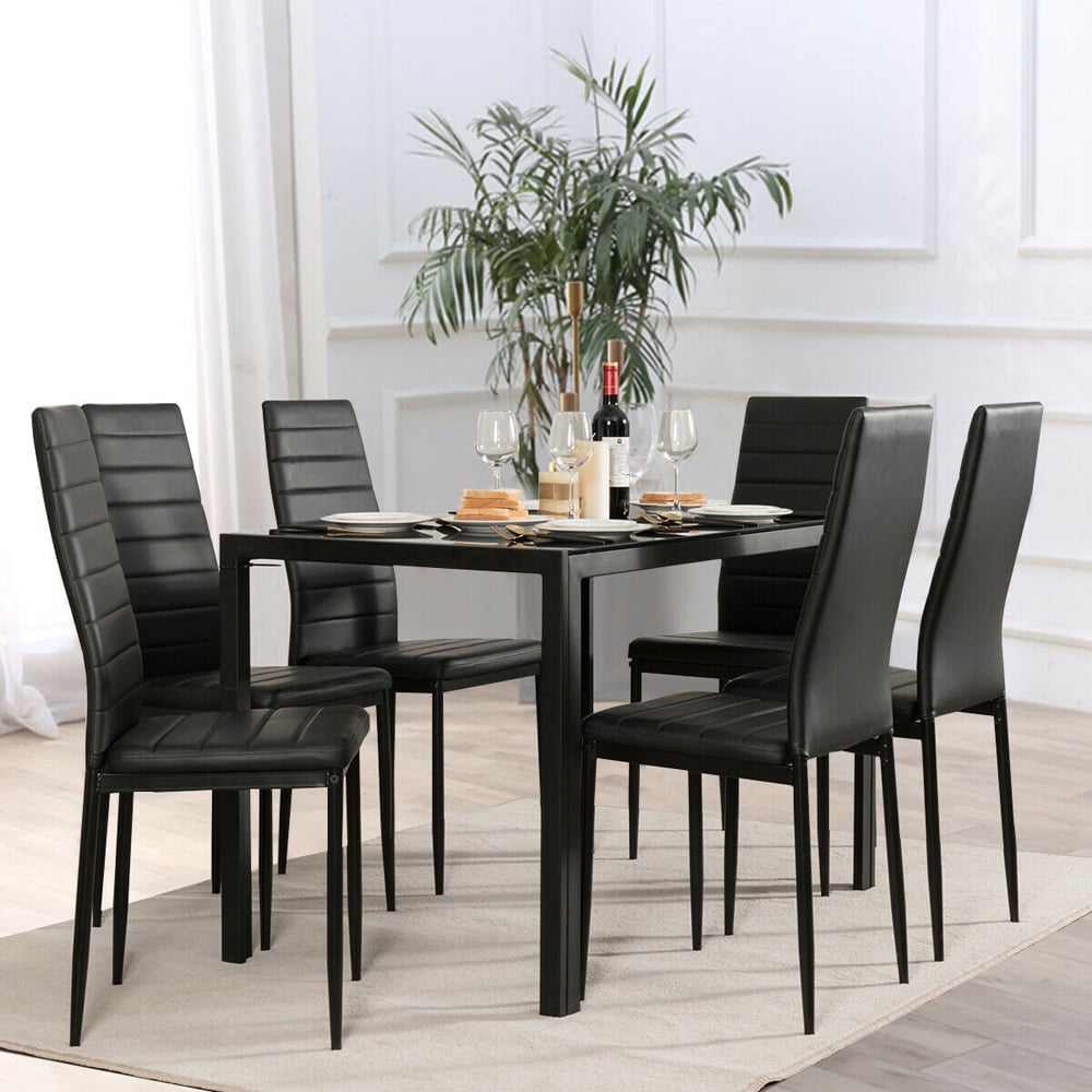 Costway Set of 6 Black Dining Chair Image 5