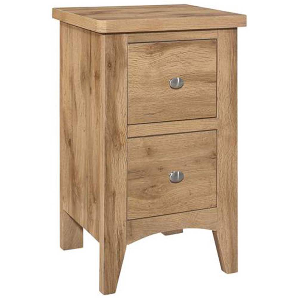 Hampstead 2 Drawer Wooden Bedside Table Image 2