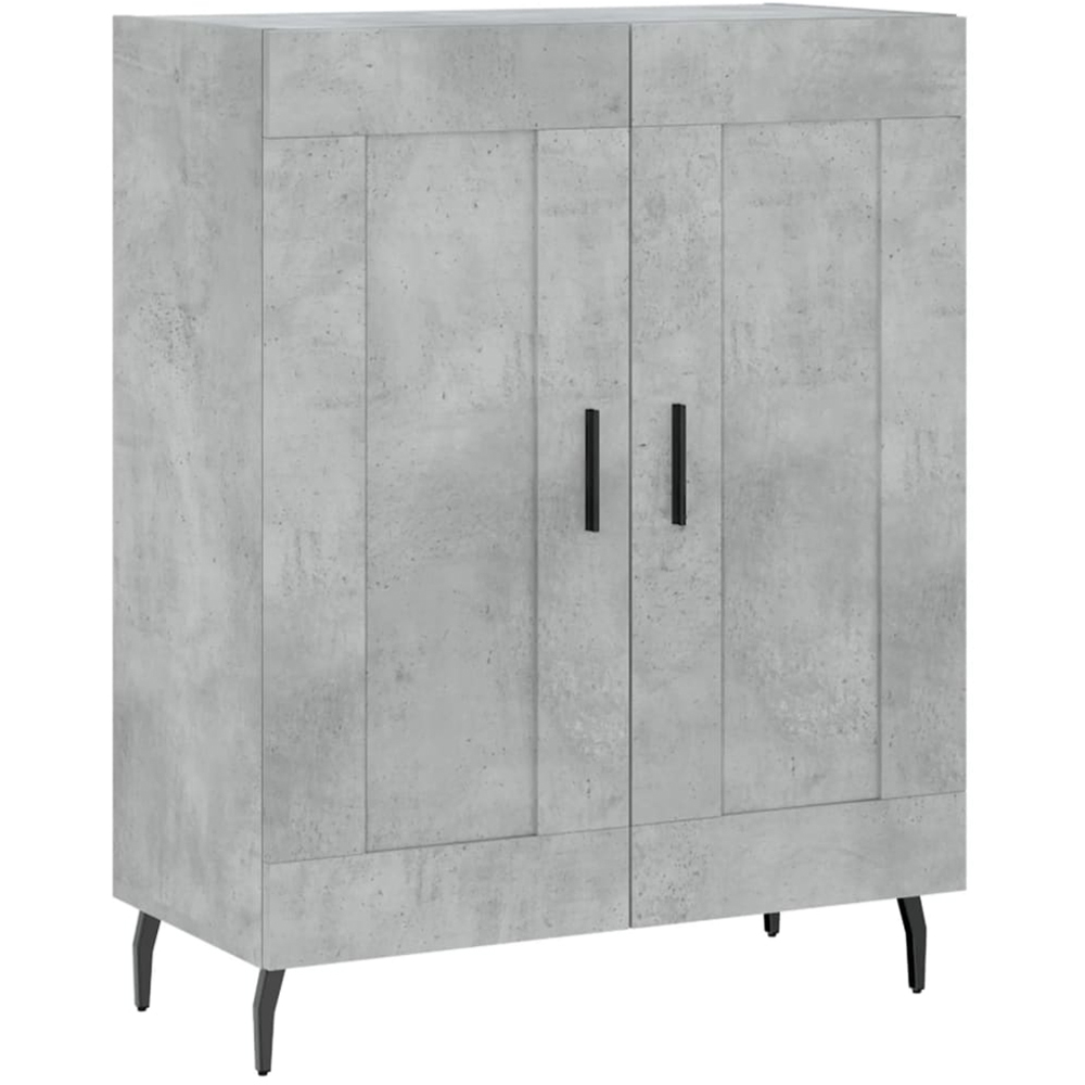 vidaXL 4 Door Concrete Grey Highboard Image 7