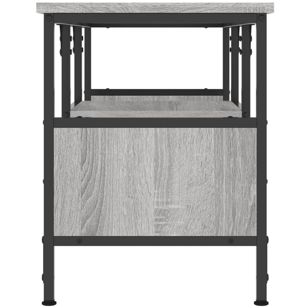 vidaXL 2 Shelf Grey Sonoma TV Cabinet Image 5