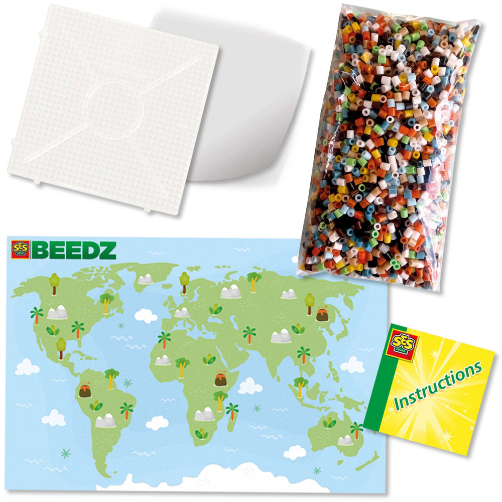 SES Creative Beedz World Animals Iron On Beads Kit 3500 Piece Image 2