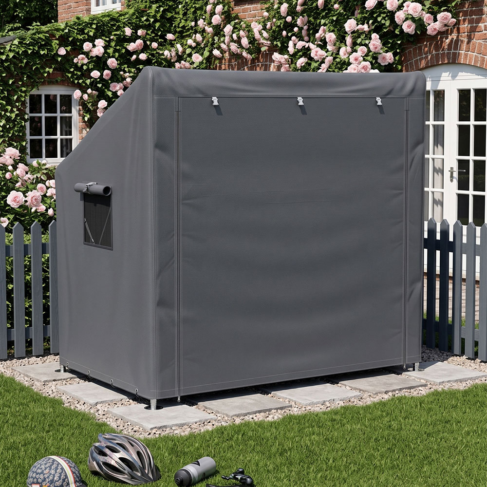 Living and Home 6 x 4ft Dark Grey Garden Storage Shed Image 7