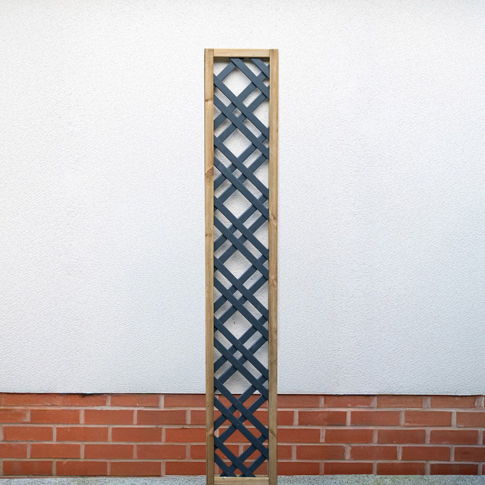 Forest Garden Grey Painted Lattice 180 x 30cm Image 5