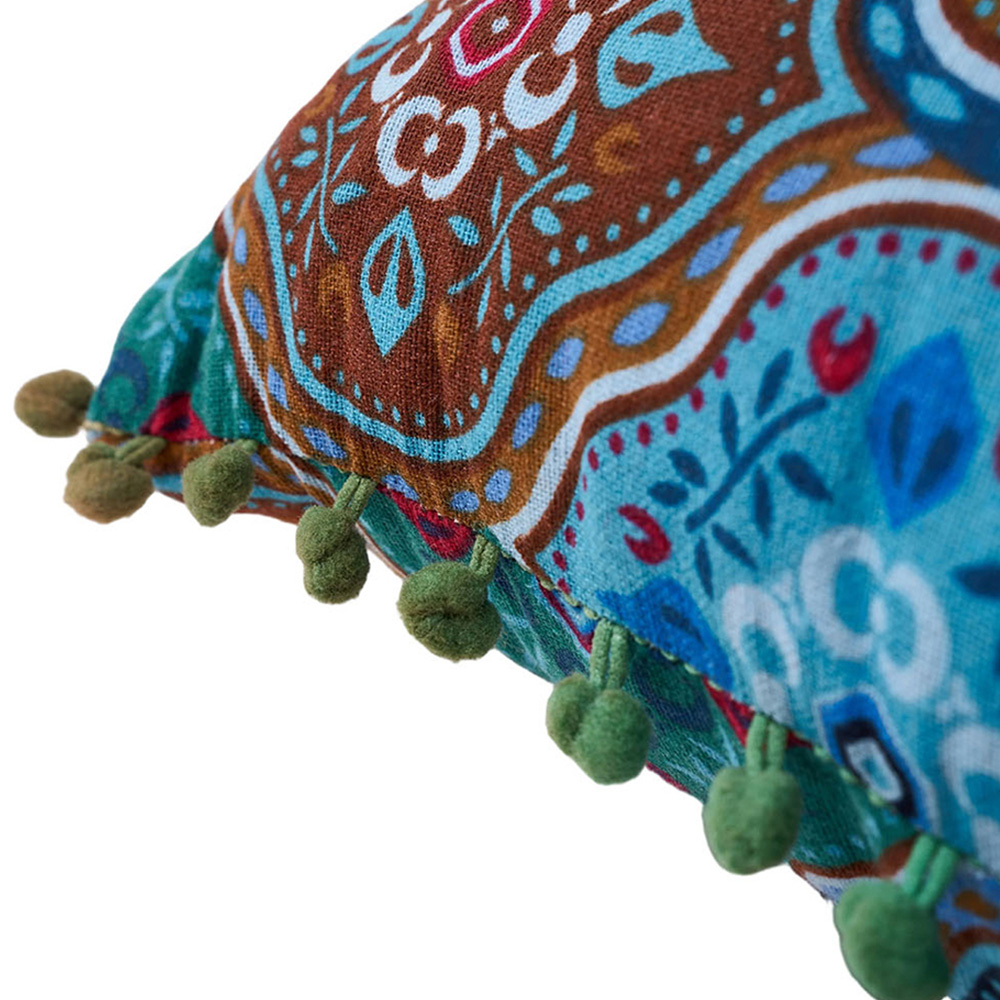 Living and Home Blue Turkish Style Romantic Square Throw Pillow 45 x 45cm 2 Pack Image 6