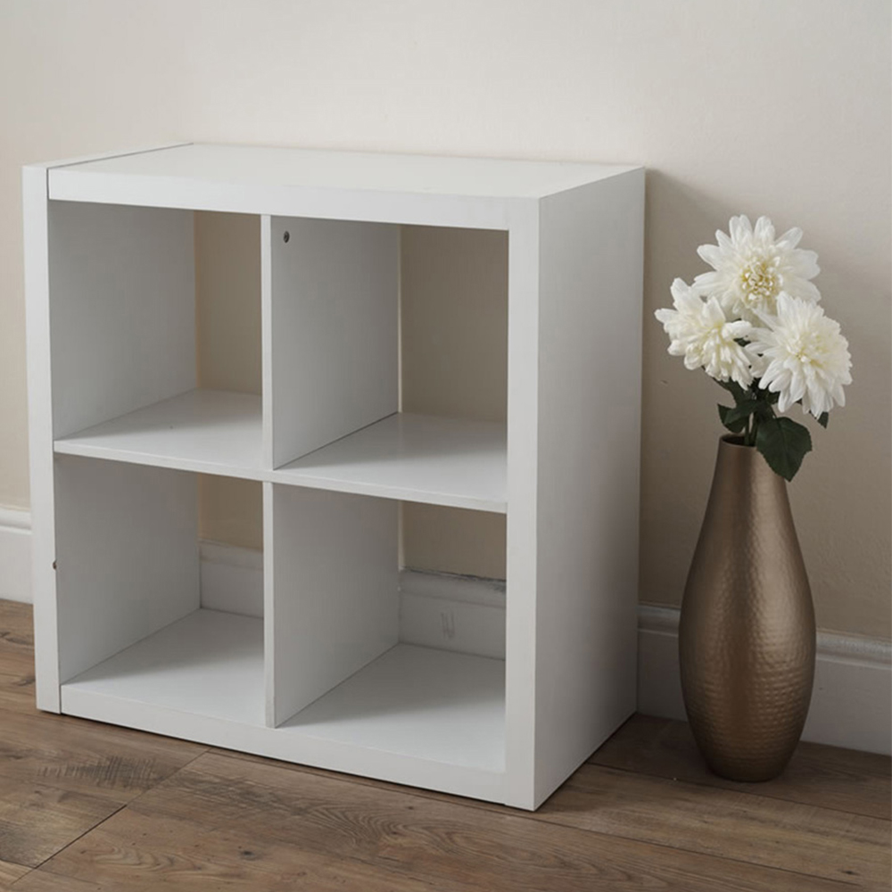 Wilko Oslo 4 Cube White Storage Bookshelf Wilko