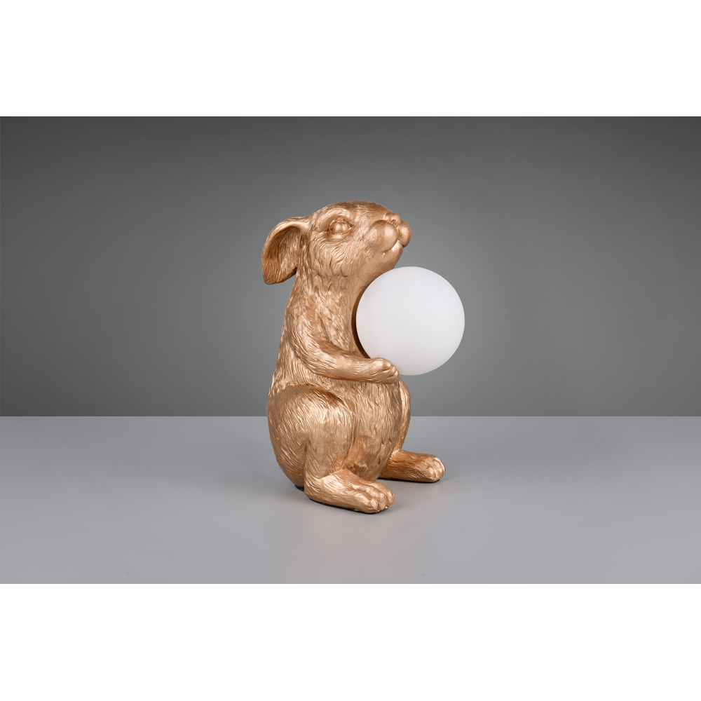 TRIO Rabbit Gold Table Lamp Image 5