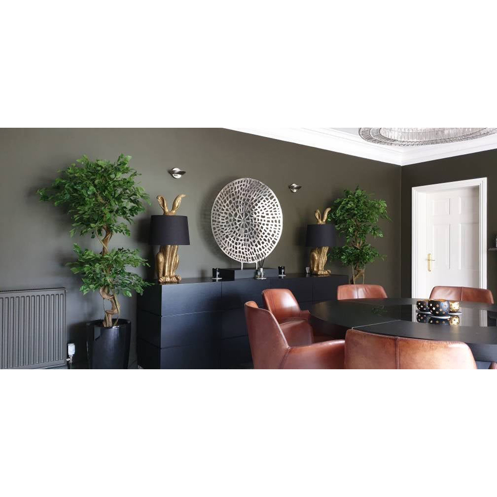 Leaf Artificial Japanese Twisted Ficus Fruticosa Tree Pot 150cm Image 6