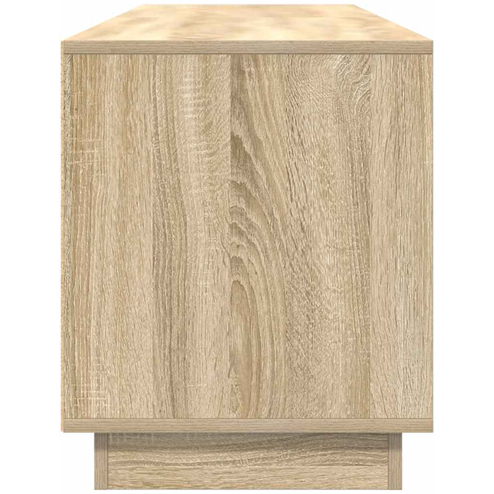 vidaXL 4 Door 2 Drawer Sonoma Oak TV Wooden Cabinet with LED Image 6
