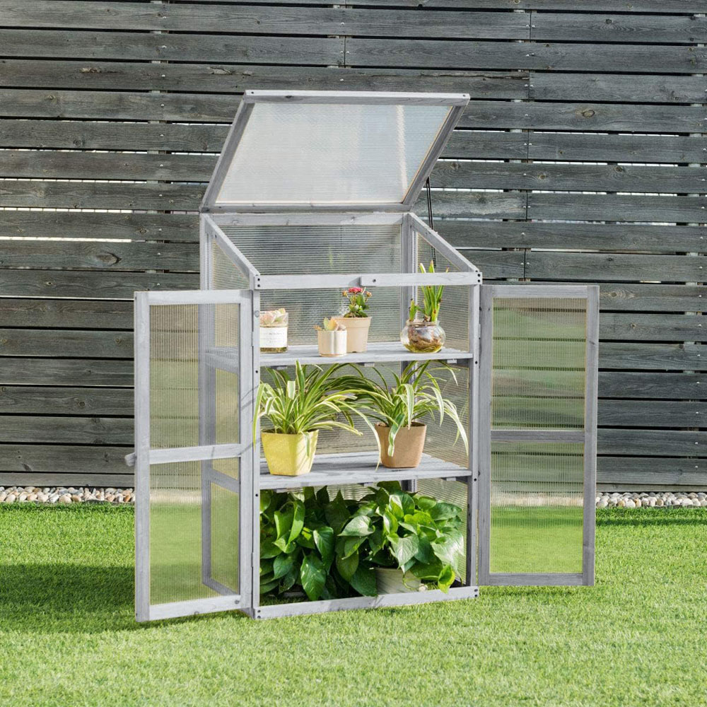 Neo Direct Model 3 Grey Mini Greenhouse Cold Frame Image 2