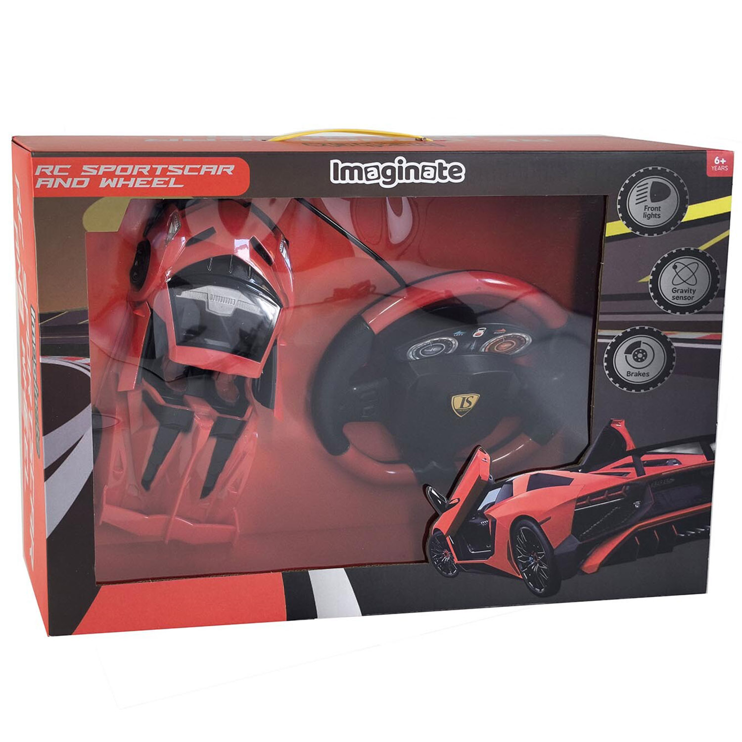 Imaginate Red RC Sportscar and Wheel Remote Control Toy Image