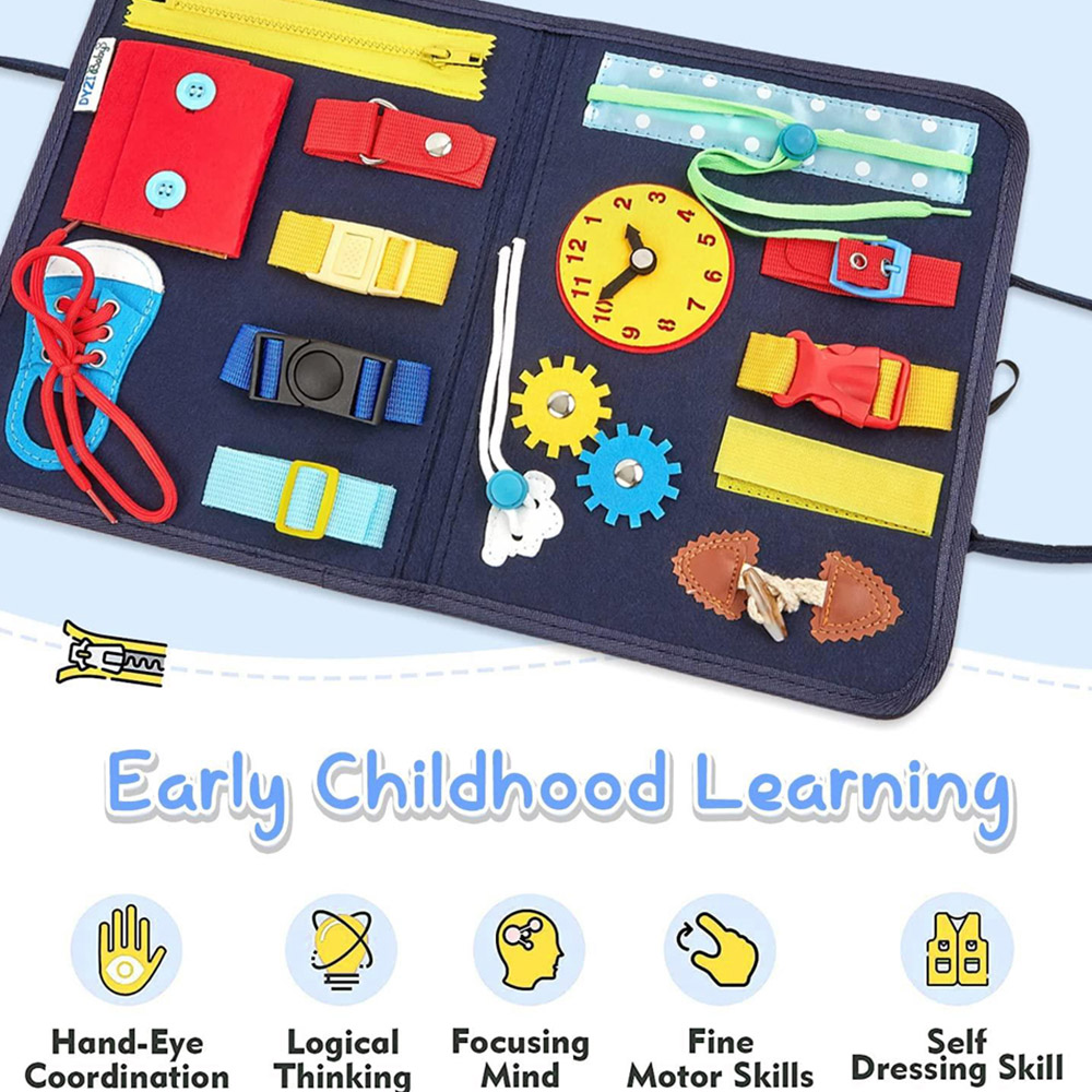Dyzi Montessori Sensory Learning Busy Board Activity Toy Image 3