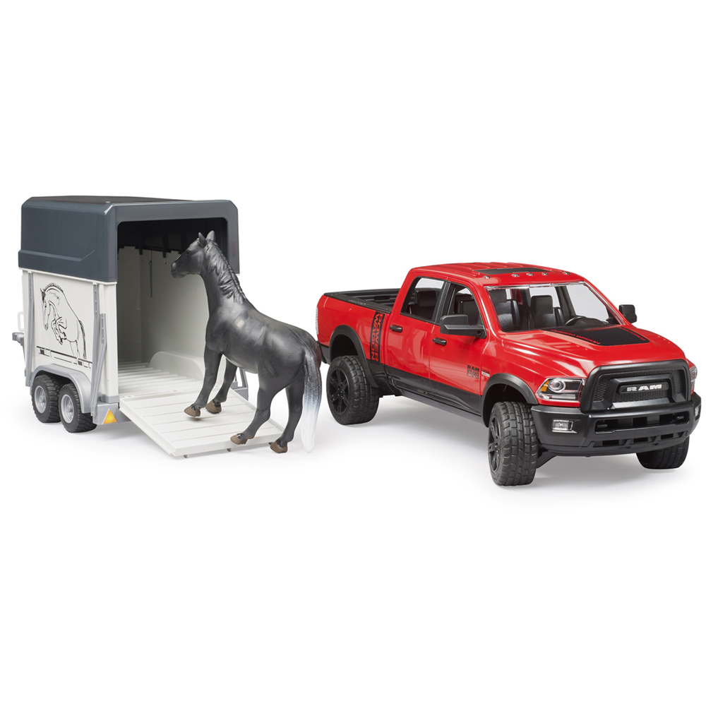 Bruder Kids RAM 2500 Power Wagon with Horse Trailer and Horse Playset Model Image 4