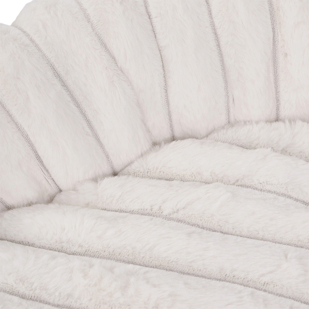 H&O Direct 80cm White Round Soft Warm Pet Bed Image 4