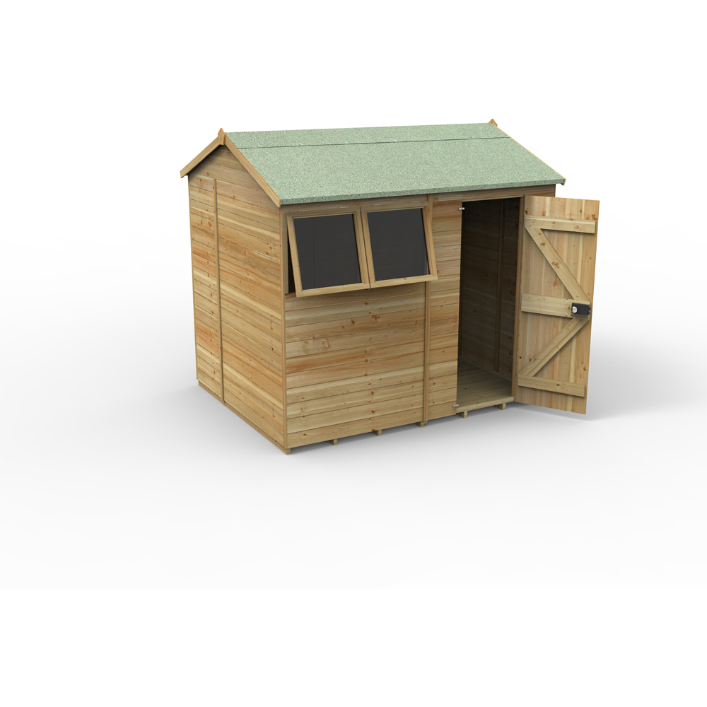 Forest Garden Timberdale 8 x 6ft 2 Opening Reverse Apex Garden Shed Image 3
