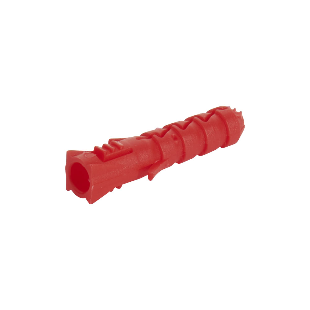 Wilko 6mm Red Wall Fixing 100 pack Image 1