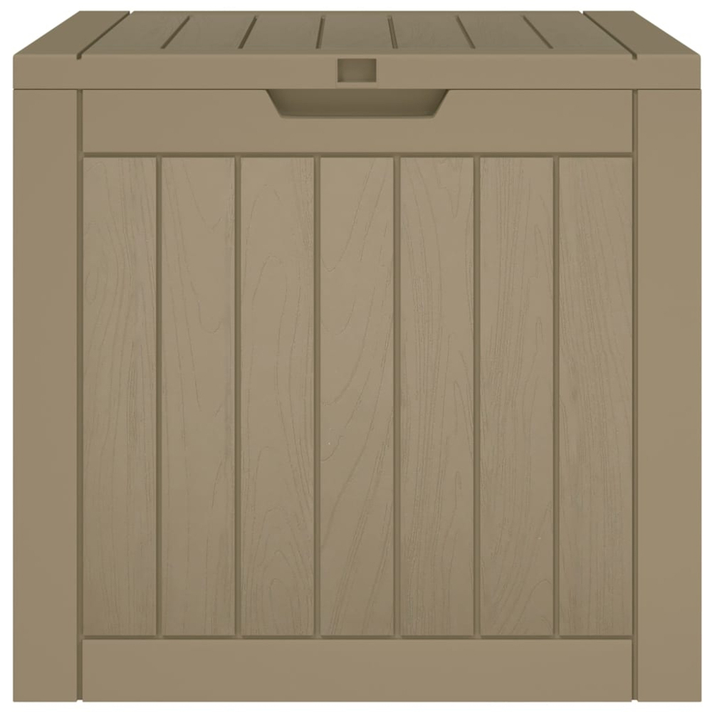 vidaXL 118L Grey Polypropylene Garden Storage Box Image 4