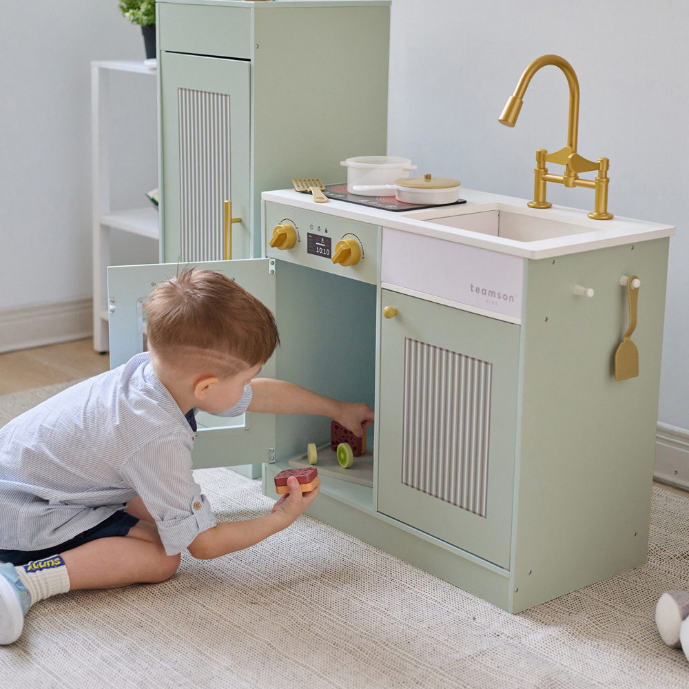 Teamson Kids Little Chef Chester Green Sleek Play Kitchen Image 3