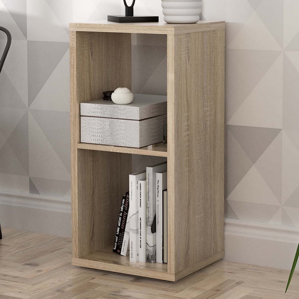 Florence Mauro 2 Shelf Sonoma Oak Bookshelf Image 1