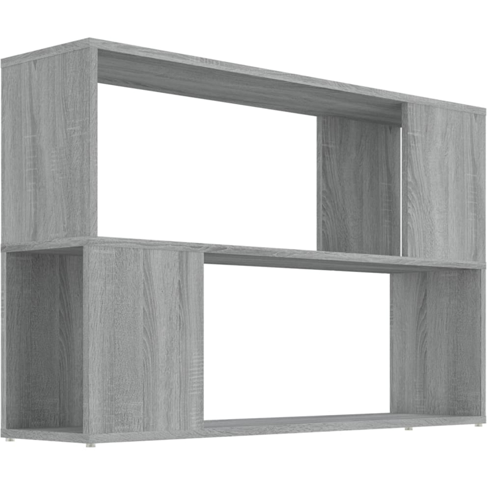 vidaXL 2 Shelf Grey Sonoma Oak Bookcase Image 2