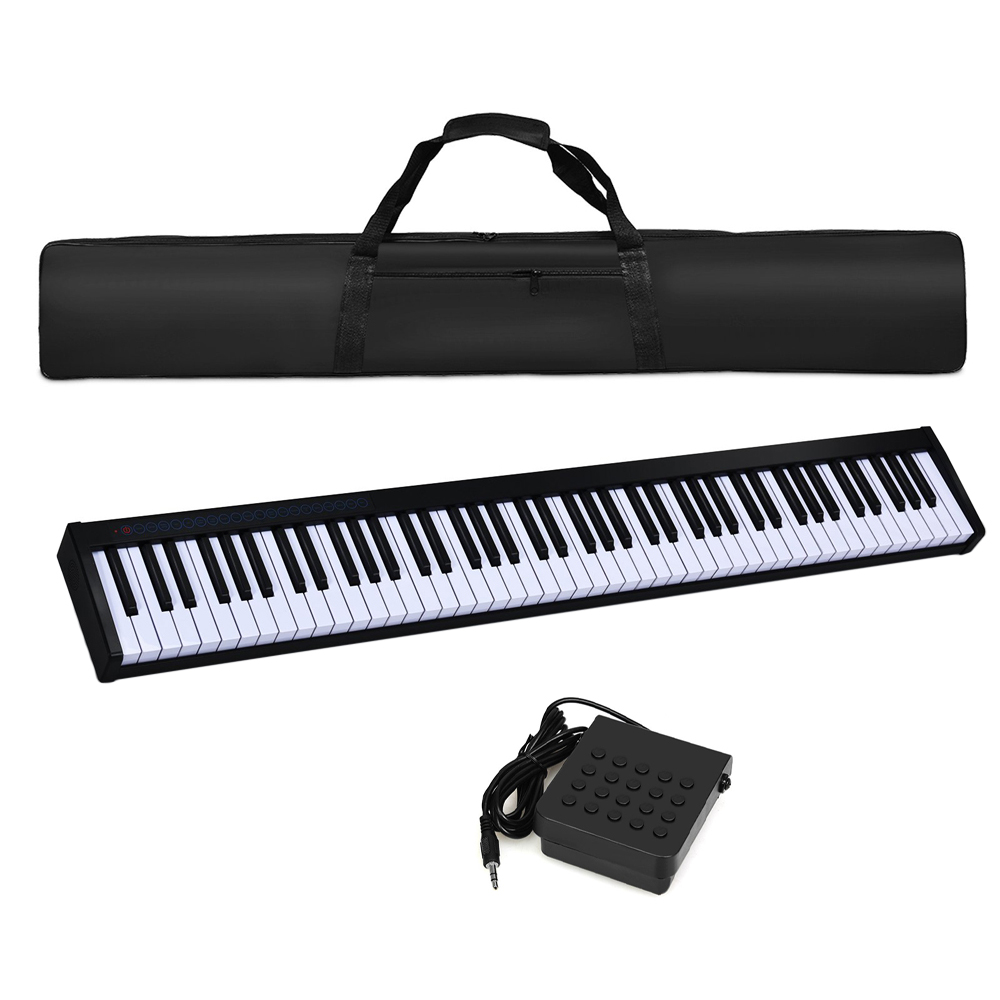Costway MU10098GB Black Kids 88 Key Portable Electronic Keyboard Piano Image 1
