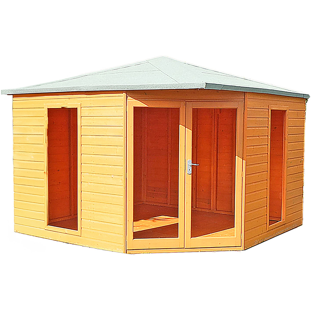 Shire Larkspur 10 x 10ft Double Door Shiplap Apex Summerhouse Image 1
