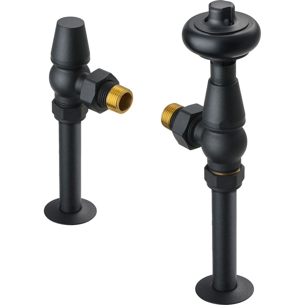 Terma Matt Textured Black Pipe Sleeving and Metal Collar Set 130mm Image 7