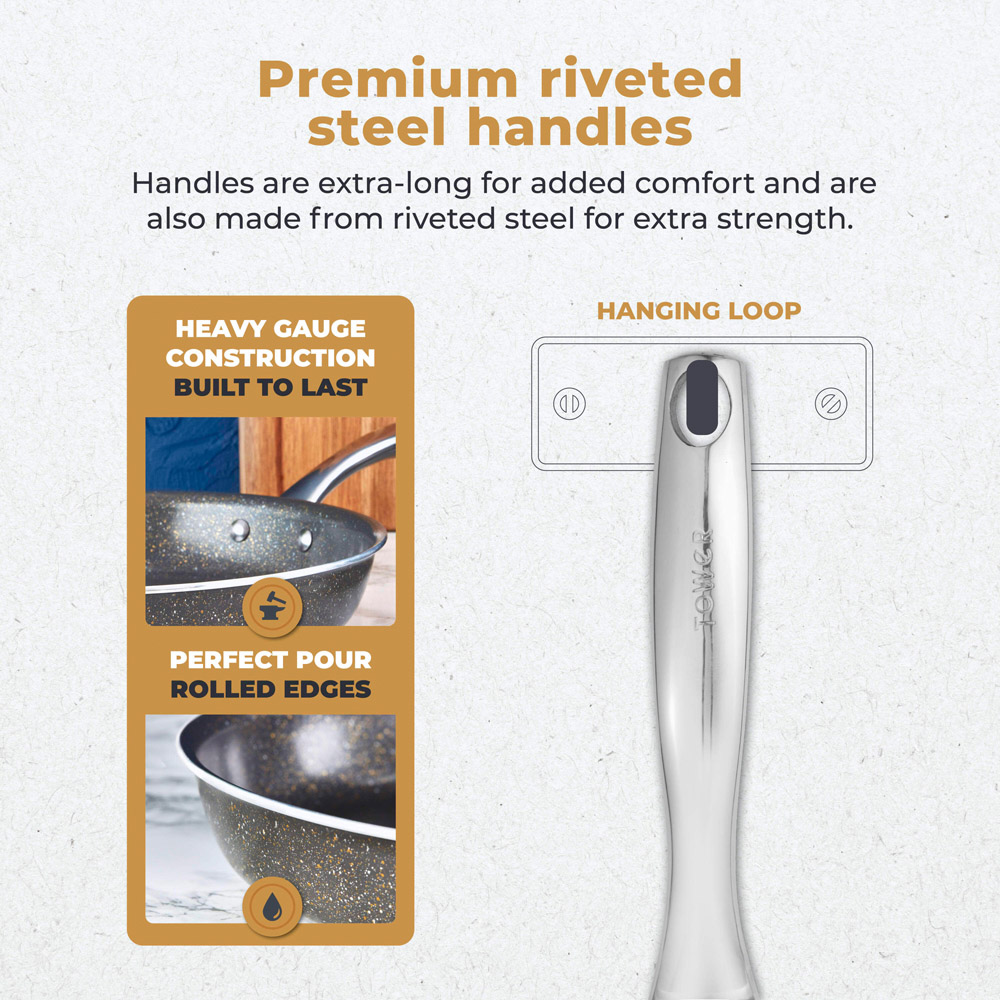 Tower 2 Piece Forged Aluminium Non-Stick Frying Pan Set Image 6