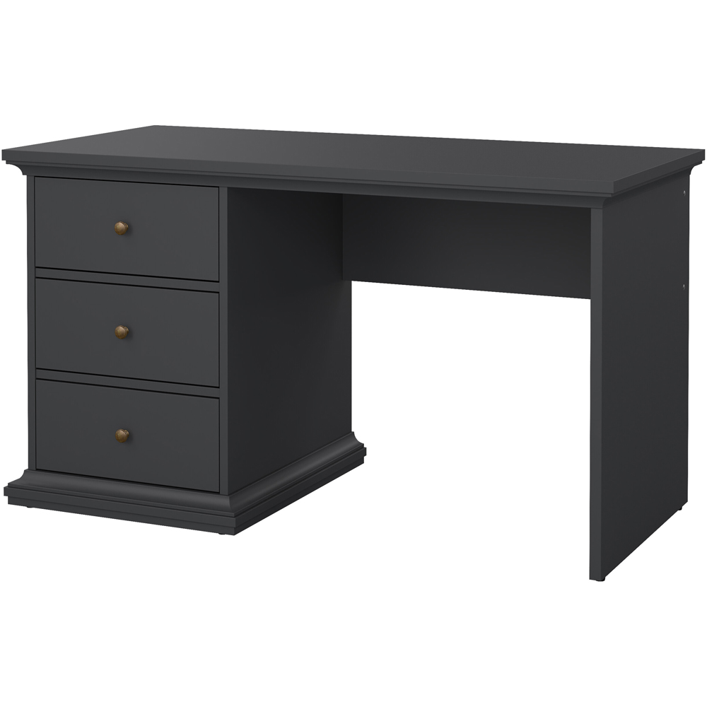 Florence Paris 3 Drawer Desk Matt Grey Image 3