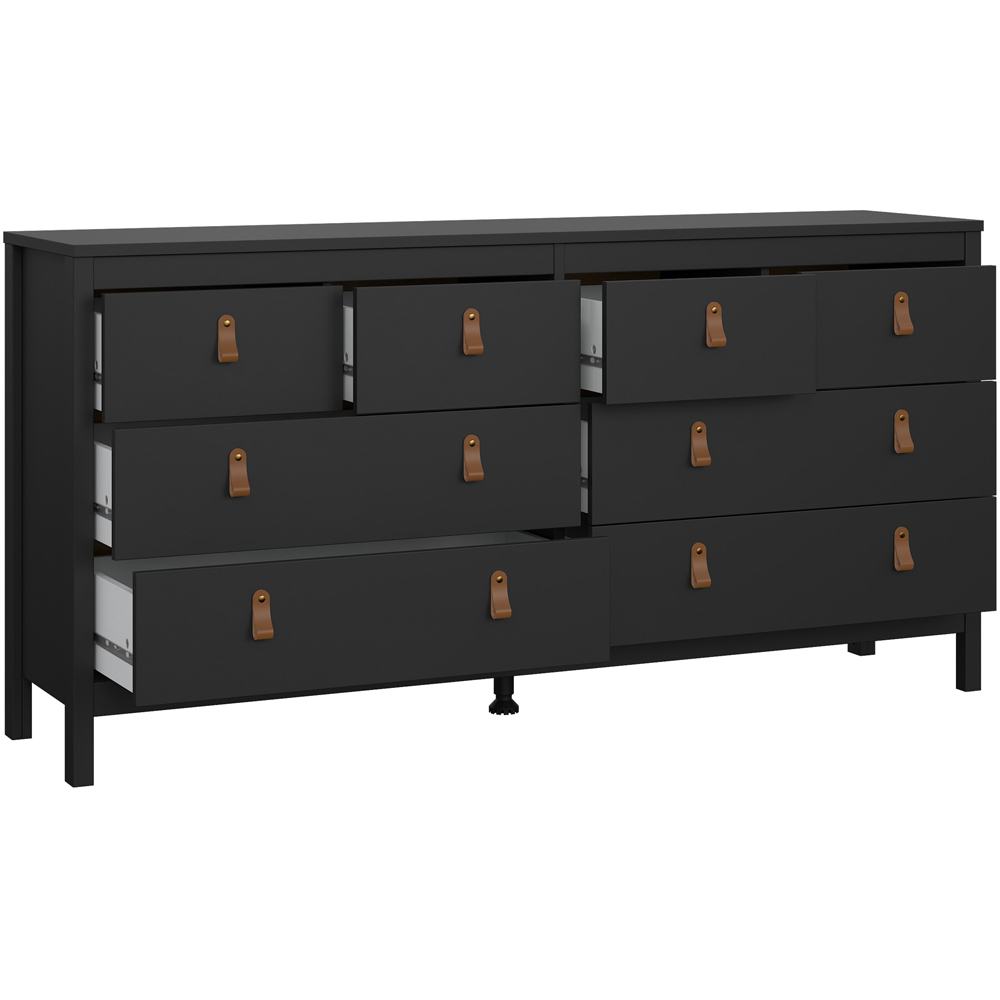 Florence Barcelona 8 Drawer Matt Black Double Dresser Image 4