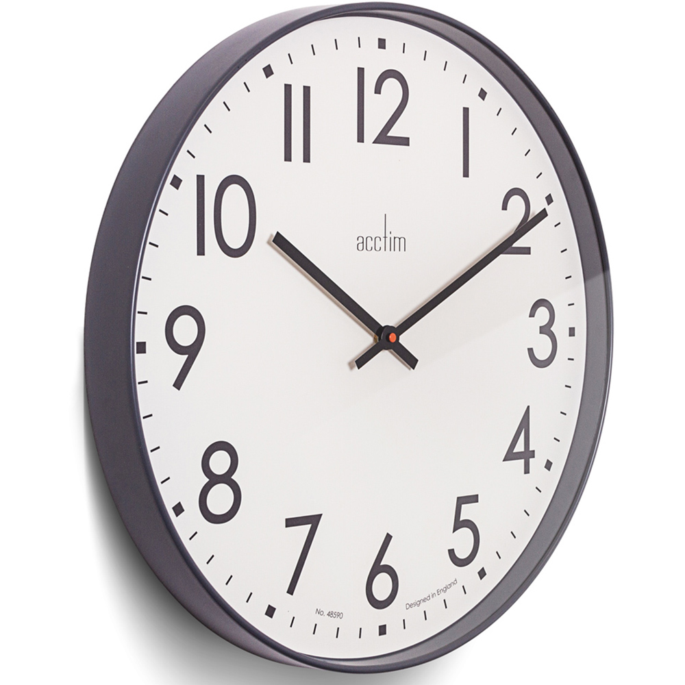 Acctim Ashridge Dark Grey Round Wall Clock 50cm Image 2