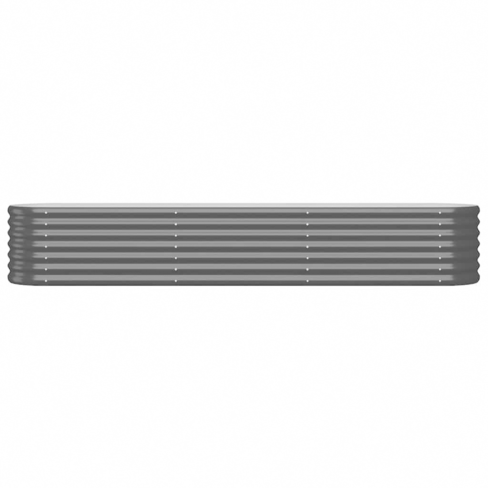 vidaXL Anthracite Galvanised Steel Raised Garden Bed 36 x 40 x 224cm Image 2