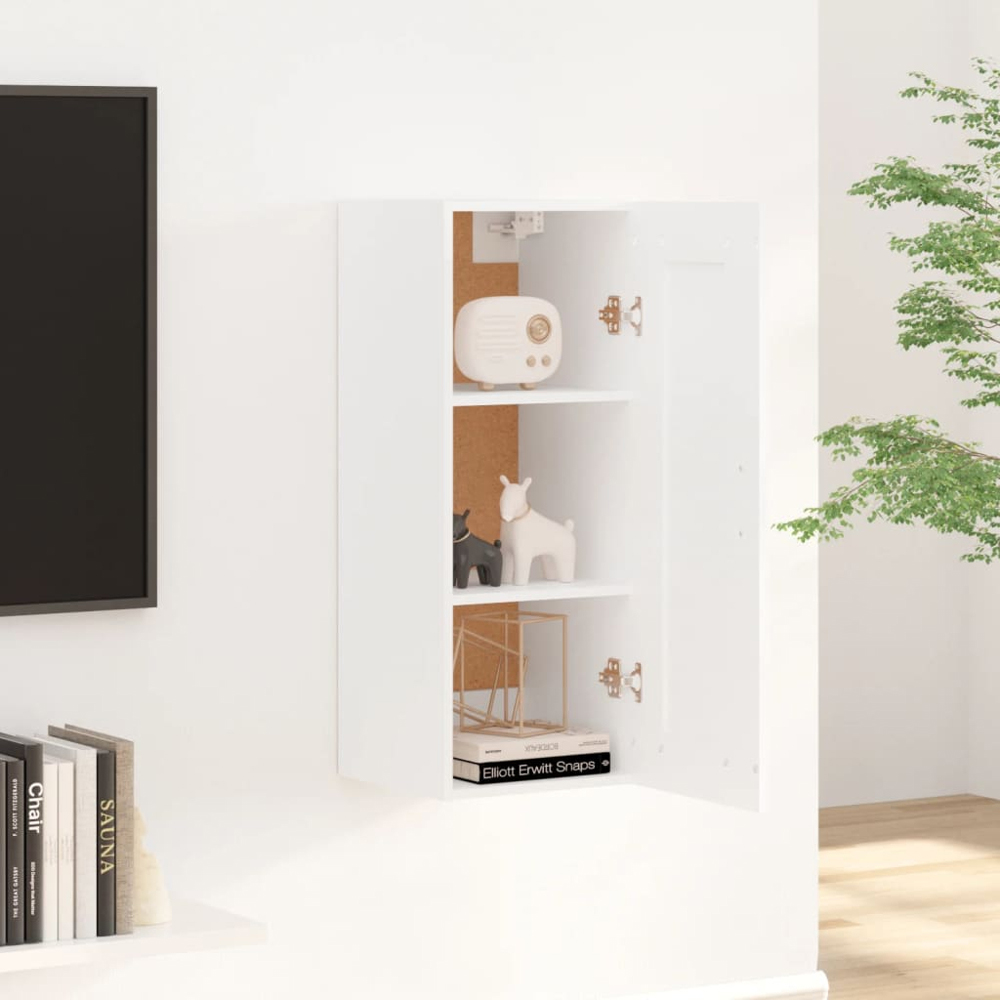 vidaXL Single Door White Wall Cabinet Image 7