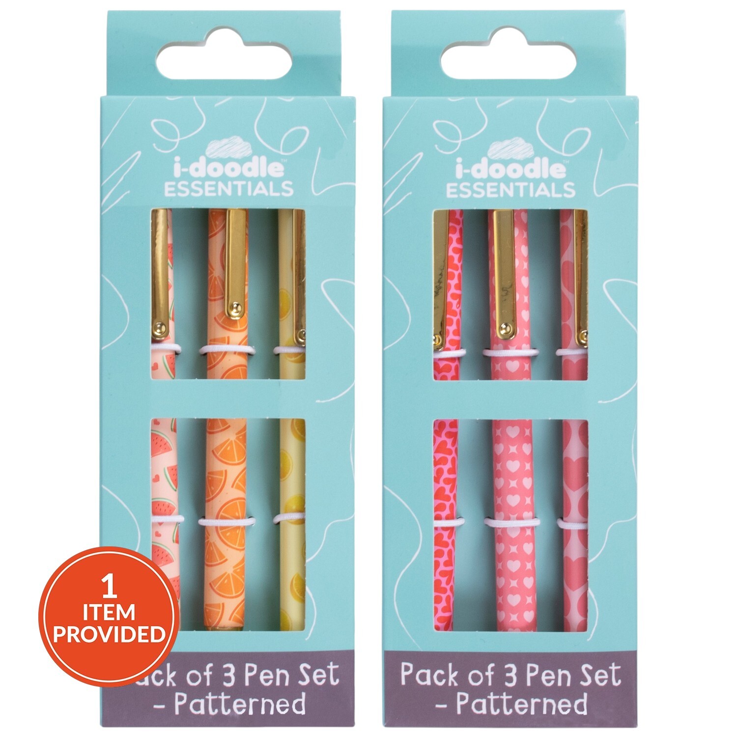 Pack of 3 Patterned Pens Image 1