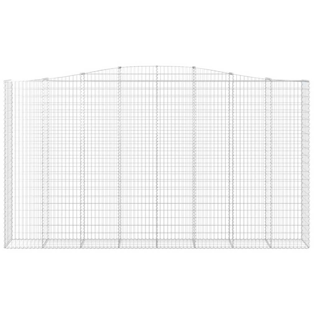 vidaXL Silver Galvanised Iron Gabion Basket 400 x 50 x 220/240cm 6 Pack Image 2