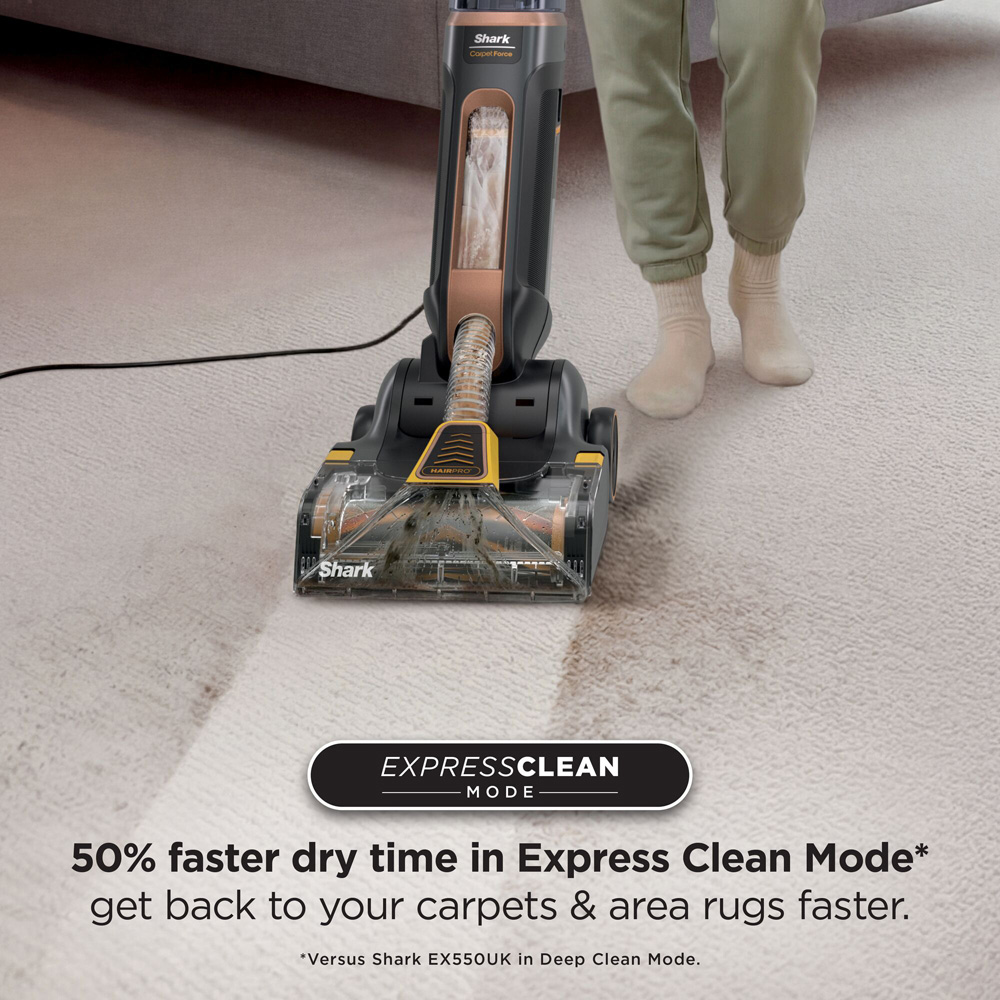 Shark EX550UKT Black HairPro Upright Carpet Cleaner Image 9