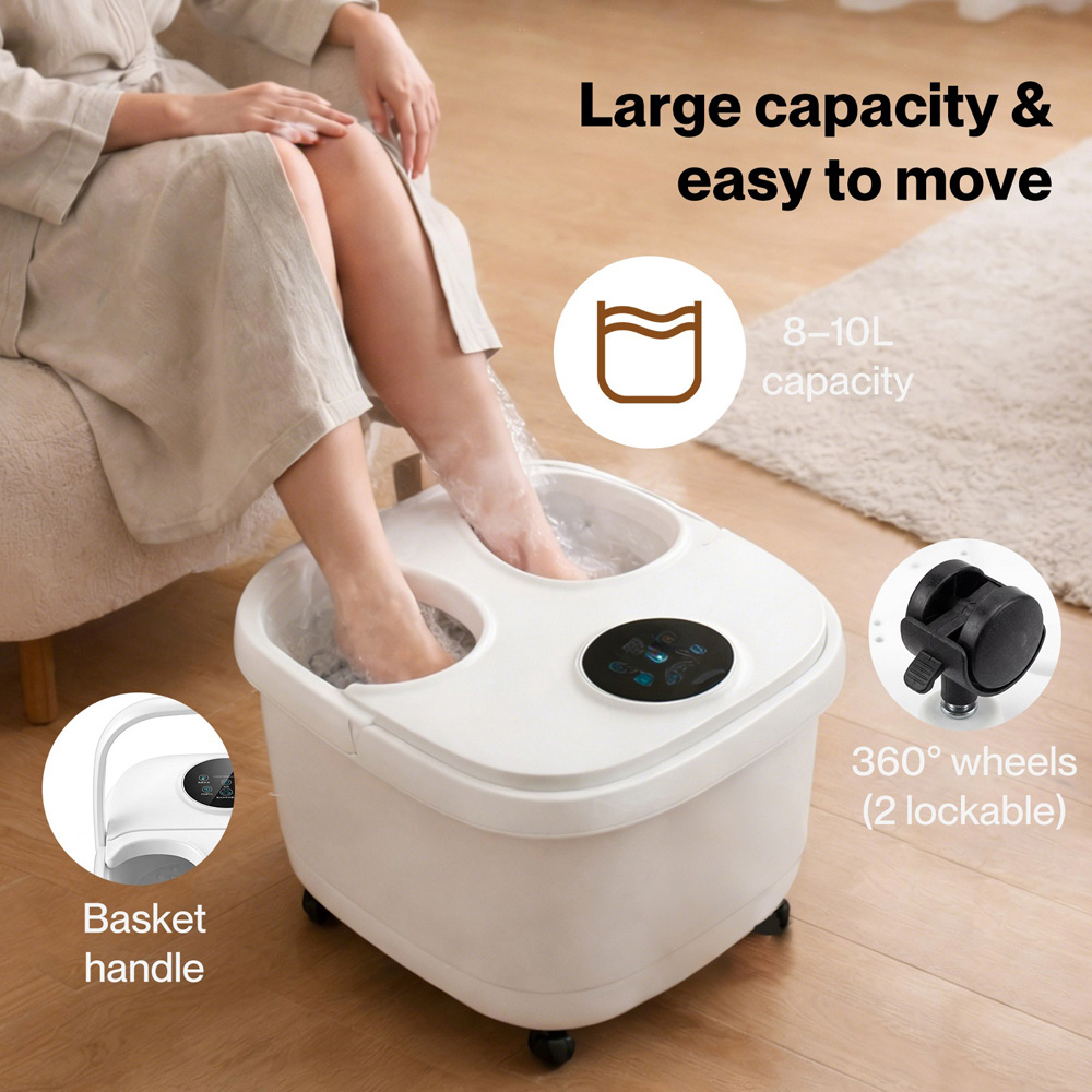 Spector White Electric Heat Temperature Control Foot Spa Massager Image 7