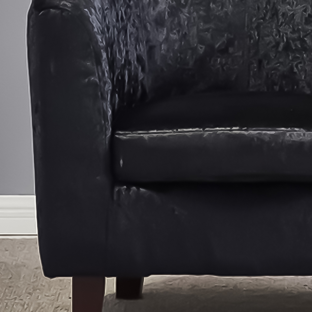 Brooklyn Black Crush Velvet Tub Chair Image 2