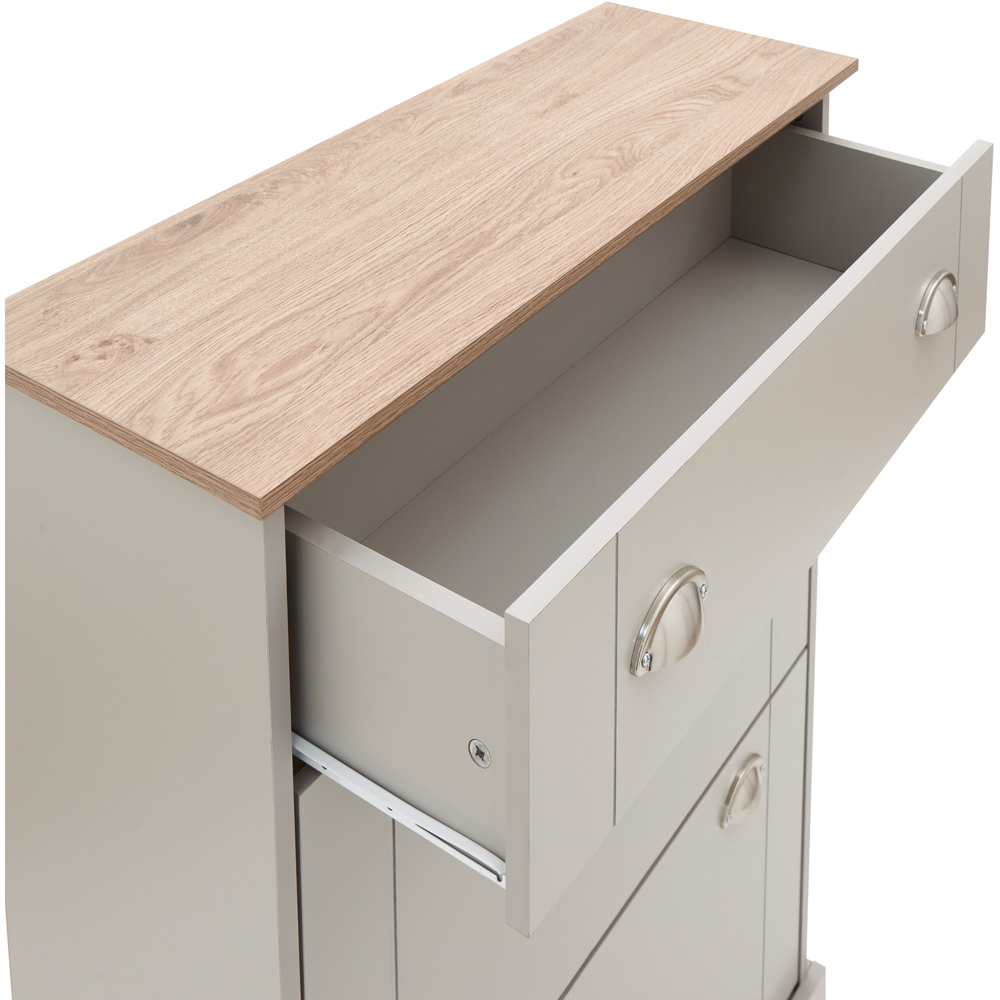 GFW Kendal Grey Deluxe Shoe Cabinet Image 8