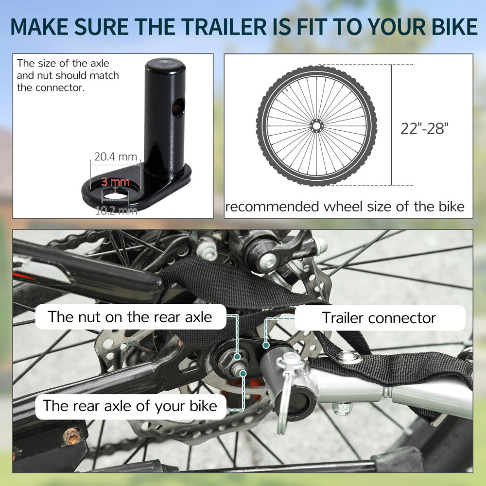 Outsunny 2 Wheel Bicycle Large Cargo Image 7