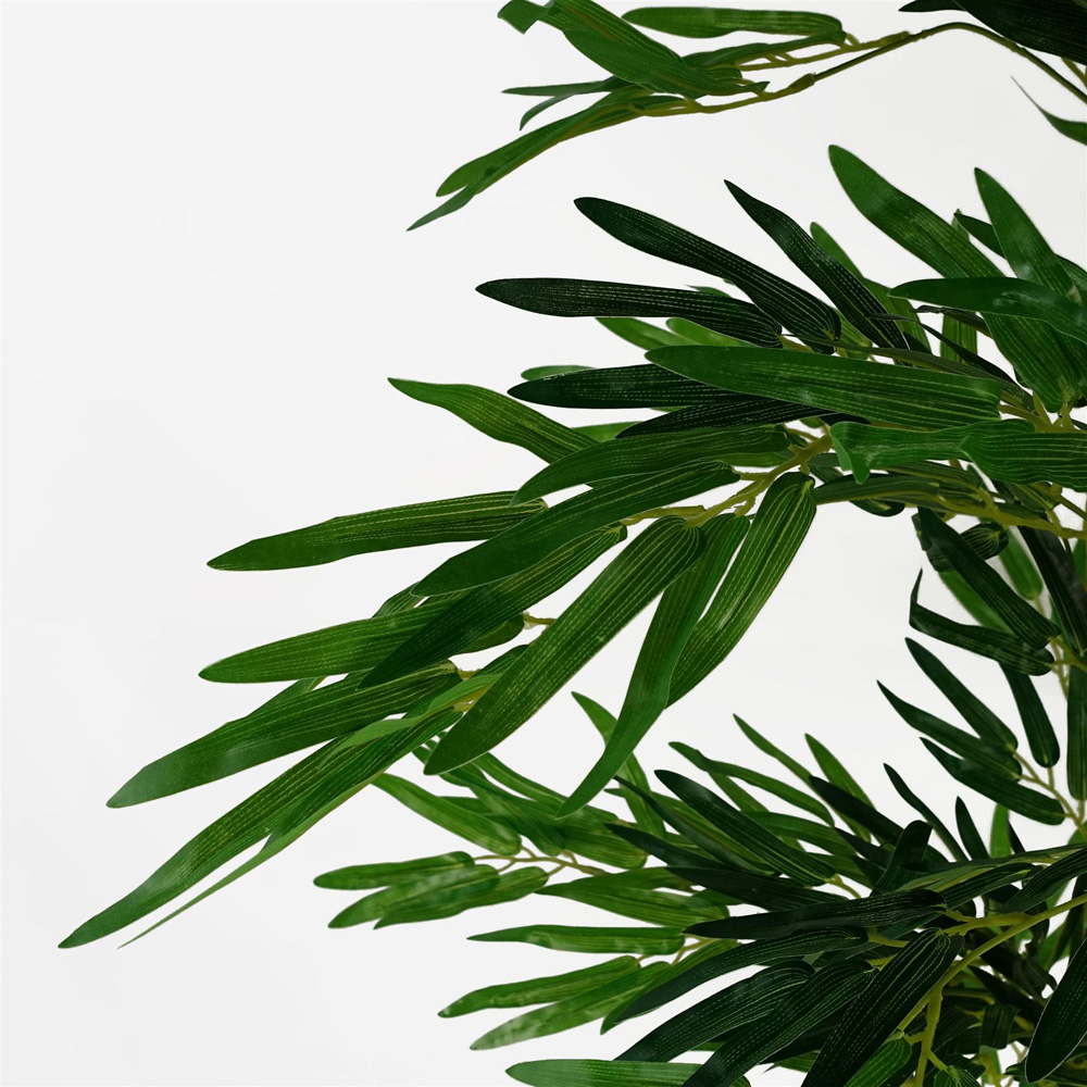 Leaf Natural Green Bamboo Artificial Tree in Pot 5ft Image 2